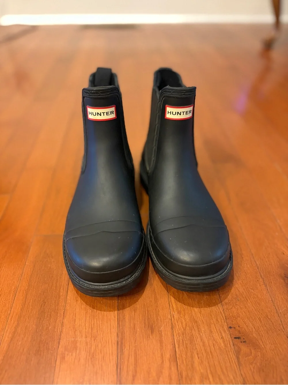 Hunter Black Matte Chelsea Rain Boots